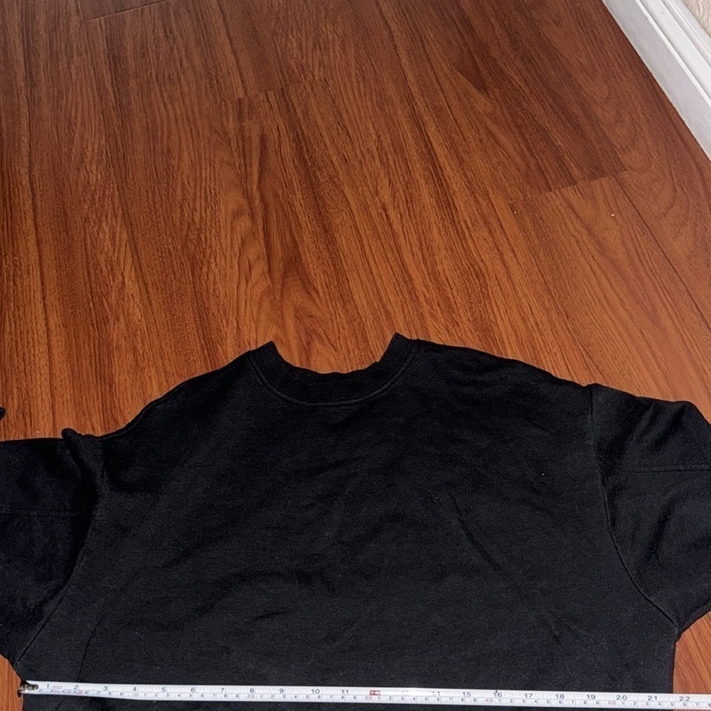 ASOS Bershka oversized sweatshirt long sleeve top fleece in black XS - Picture 7 of 8